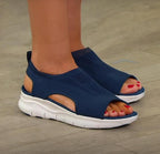 Dame Sandaler | Slip-On Åbent Design Sandaler | Elastisk Justerbar Overdel til Hverdagsbrug & Fritidsaktiviteter | Vanero