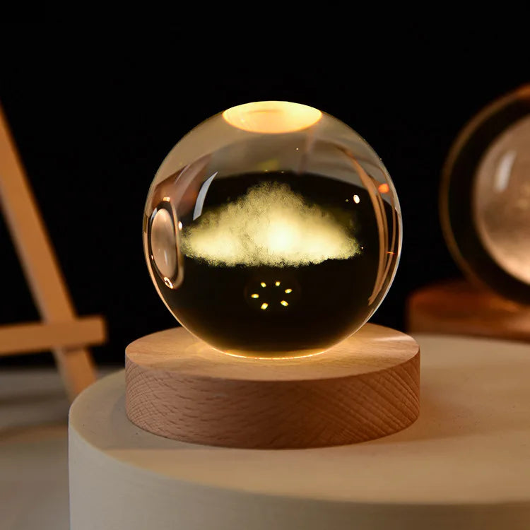 MagicGlow | USB Natbordslampe Kugle med Blødt Stemningslys | Vanero