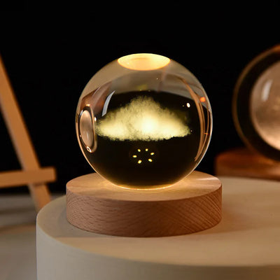 MagicGlow | USB Natbordslampe Kugle med Blødt Stemningslys | Vanero