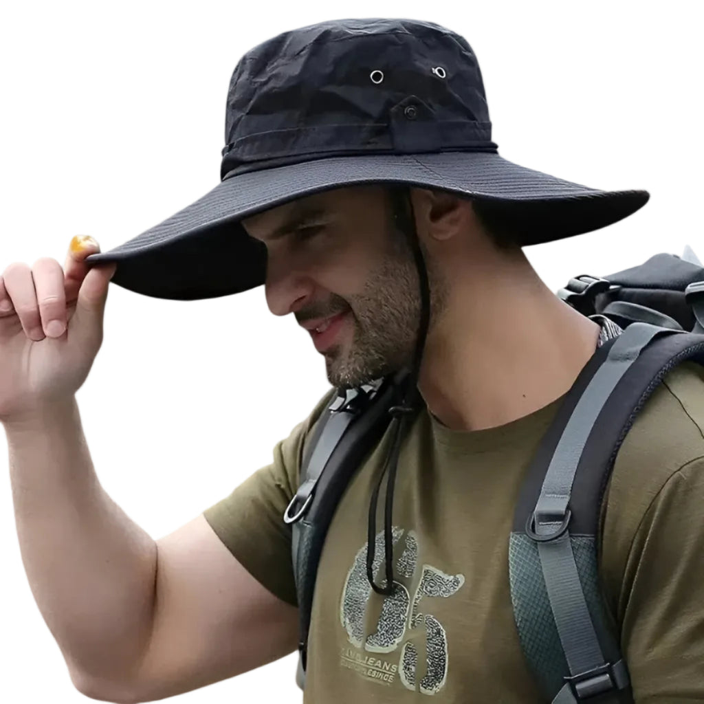 Udendørs Hat | Polyester Solhat Med UV Beskyttelse | Vandafvisende Overflade | Vanero