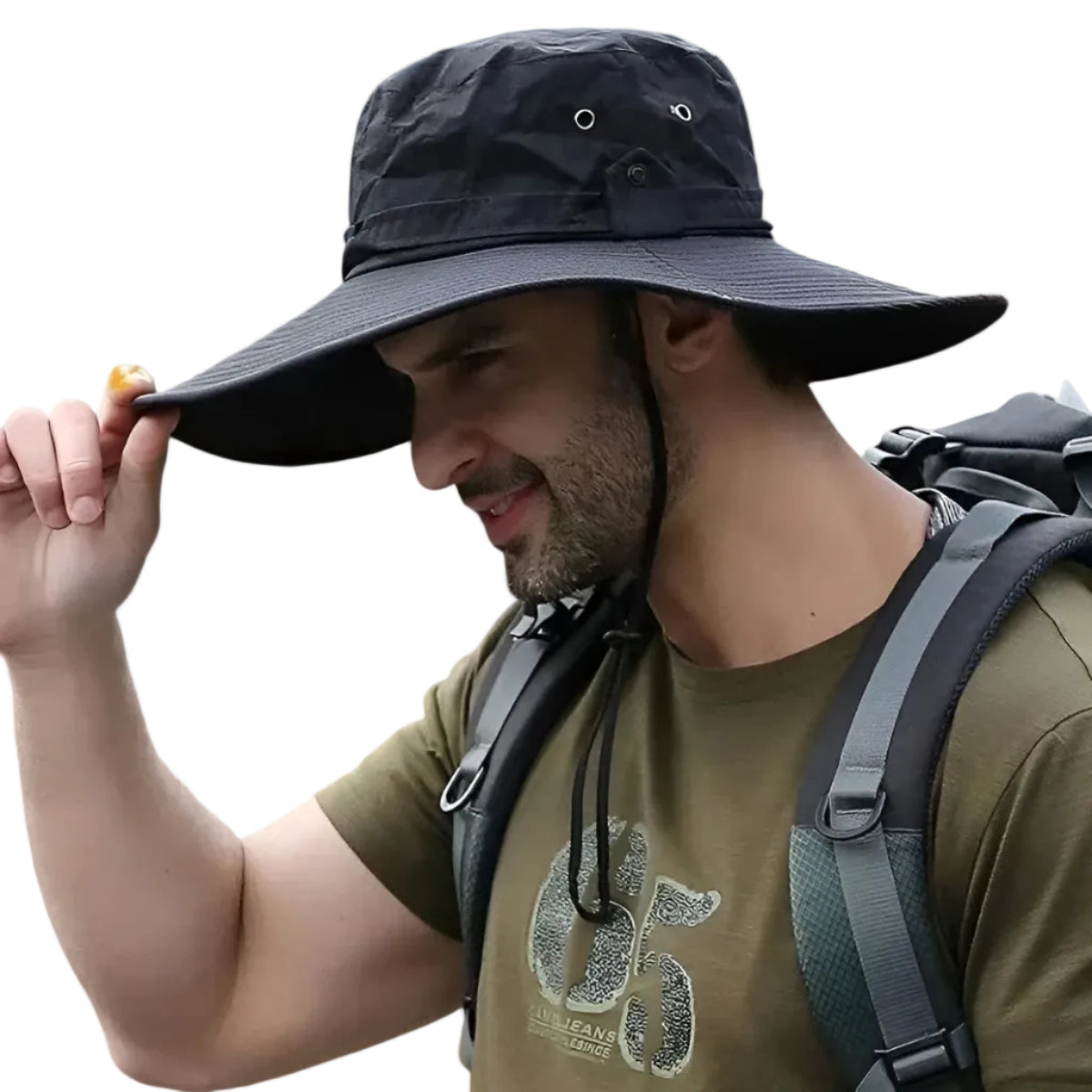 Udendørs Hat | Polyester Solhat Med UV Beskyttelse | Vandafvisende Overflade | Vanero