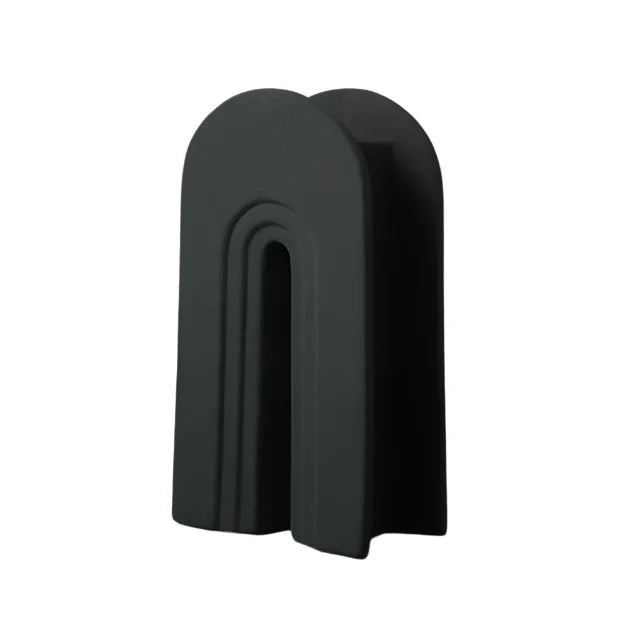 Geometrisk Keramisk Vase Til Blomsterarrangementer | Mat Struktureret Dekorativt Design | Indendørs Dekoration Til Hylder Borde Og Kontorer | Vanero