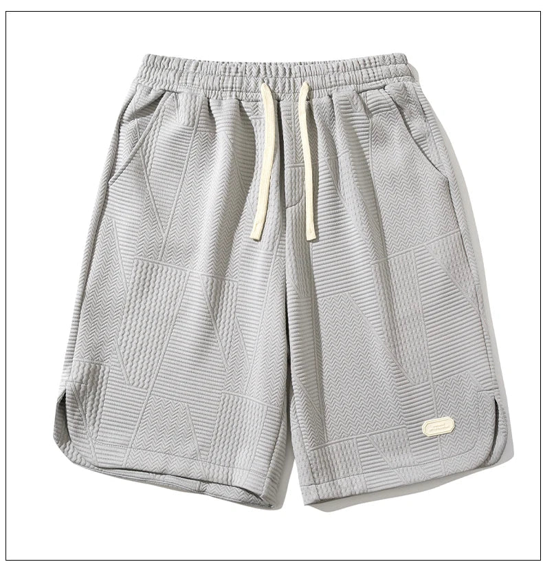 Herresæt Polyesterblanding | Relaxed Fit Skjorte & Shorts Sæt | Kortærmet Design til Hverdagsbrug & Fritidsaktiviteter | Vanero