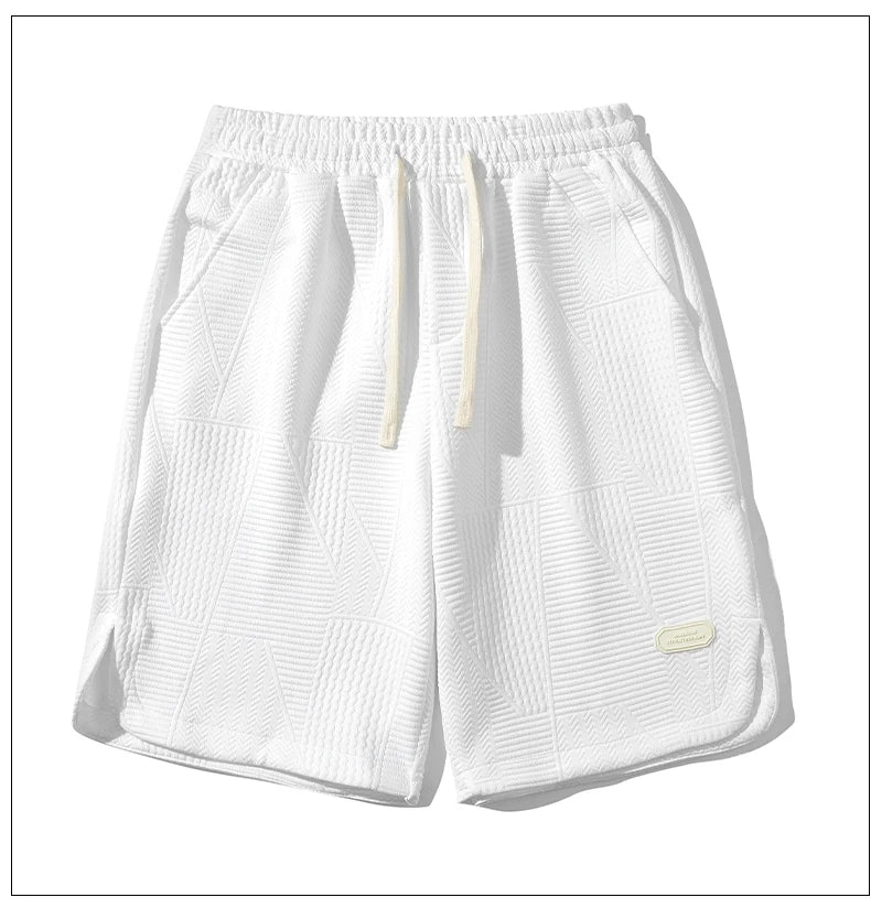 Herresæt Polyesterblanding | Relaxed Fit Skjorte & Shorts Sæt | Kortærmet Design til Hverdagsbrug & Fritidsaktiviteter | Vanero