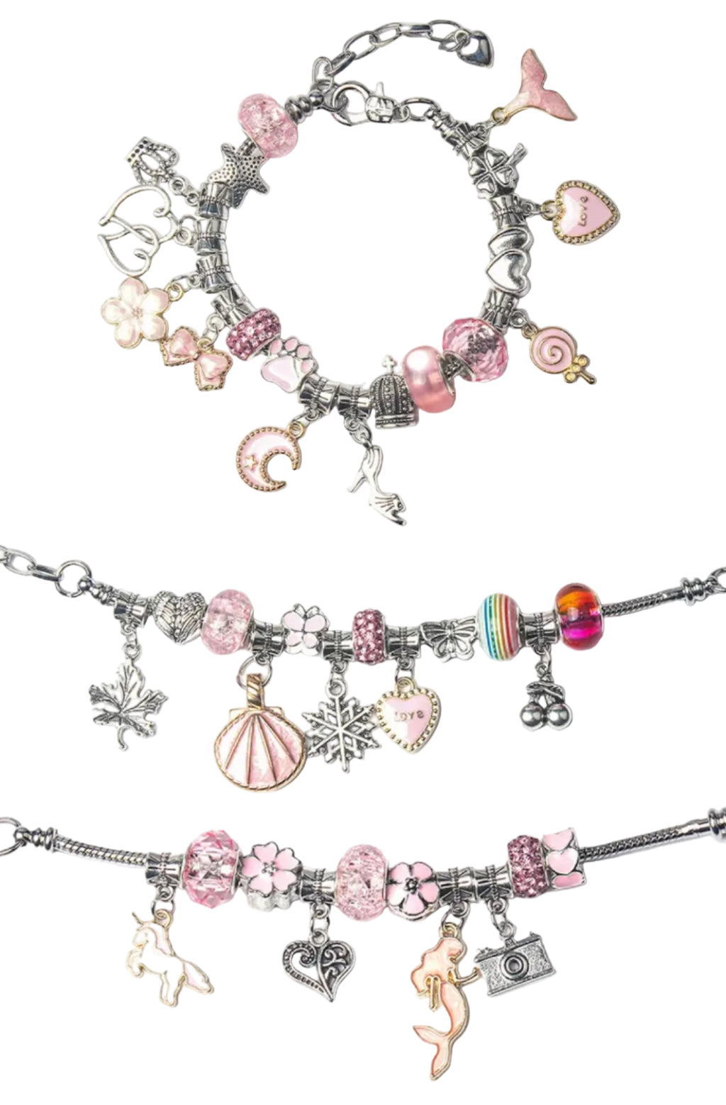 Smykkefremstillingssæt Metal | DIY Armbåndssæt med Charms og Perler | Kreativ Hobbyaktivitet | Vanero