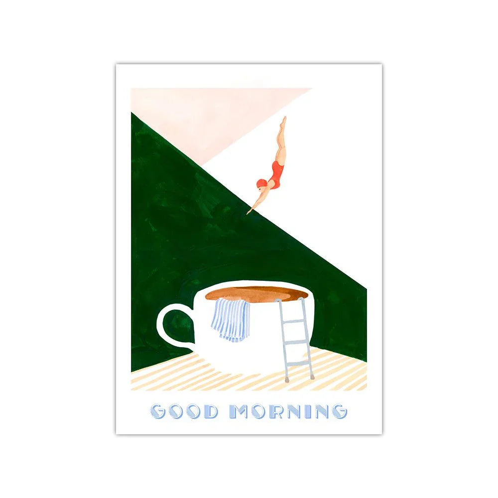 MugDive | Fantasifulde Kunstplakater Inspireret af Kaffe | Vanero