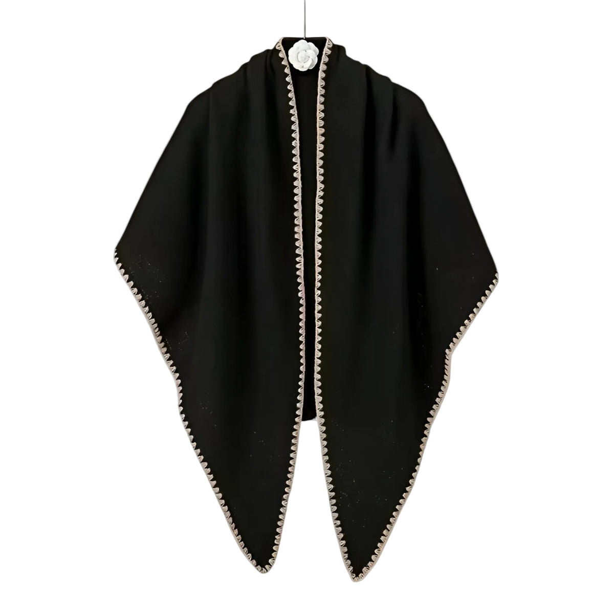 Dame Pashmina Trekanttørklæde | Ensfarvet Design & 200 × 95 cm | Let Sjal Til Efterår, Vinter & Lag-På-Lag | Vanero