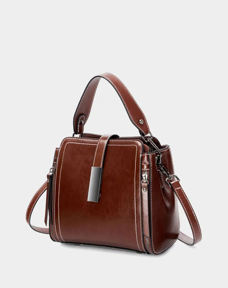 Crossbody Taske Vegansk Læder | Justerbar Pasform Skuldertaske | Struktureret Flerrums Design Til Arbejde & Hverdagsbrug | Vanero