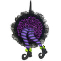 Halloween Heksekrans | Lilla Hængende Ben-Design | Sæsondekoration Til Døre, Indgange, Verandaer & Halloween-Fester | Vanero