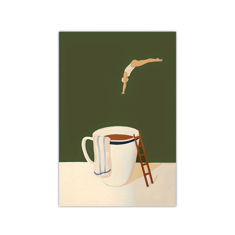 MugDive | Fantasifulde Kunstplakater Inspireret af Kaffe | Vanero