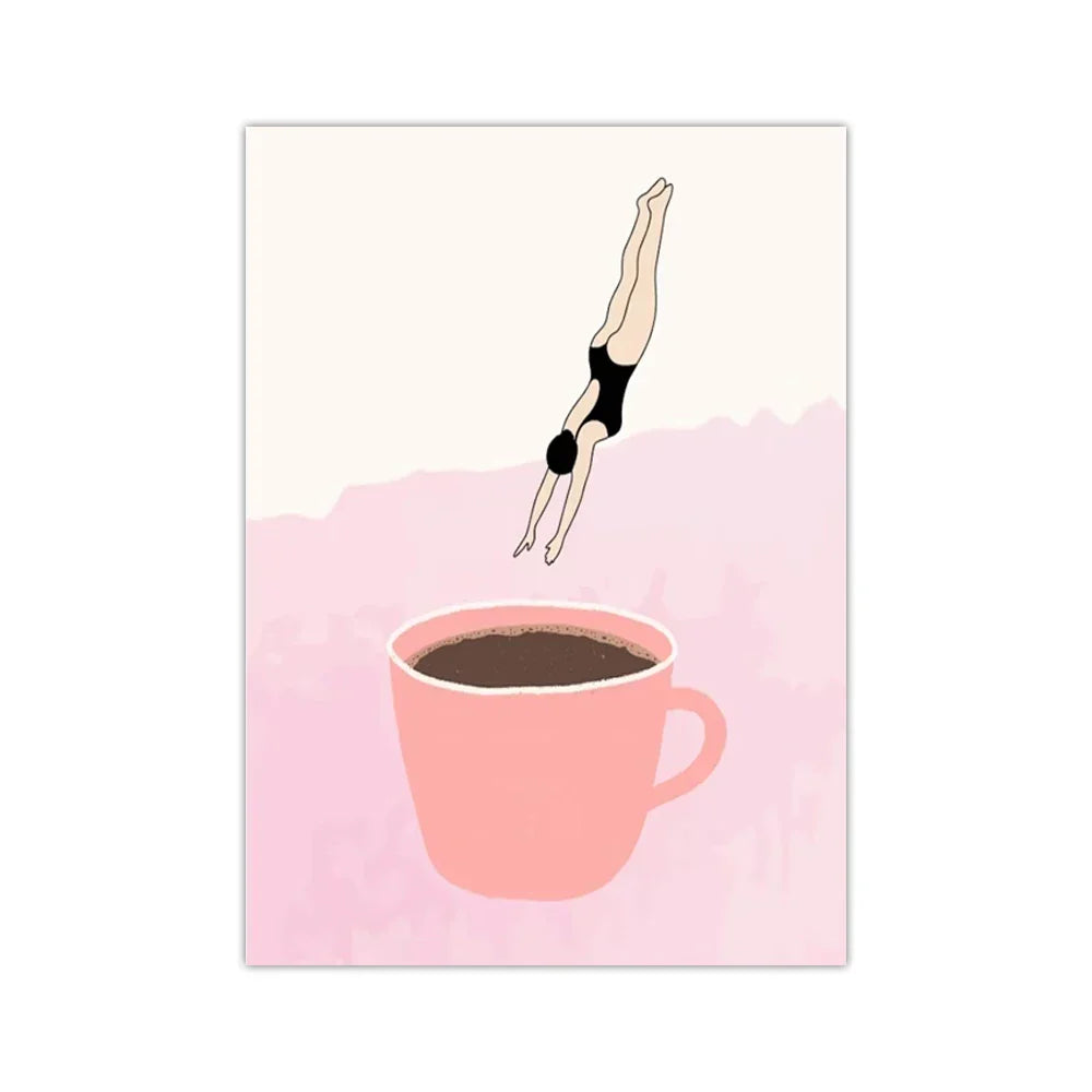 MugDive | Fantasifulde Kunstplakater Inspireret af Kaffe | Vanero