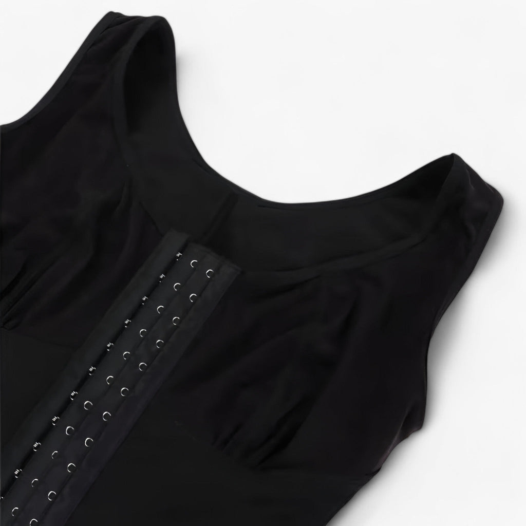 Shapewear-Bodysuit Til Dame | Kompressionspaneler & Korset-Inspireret Design | Sort Baselayer Til Hverdagsbrug | Vanero