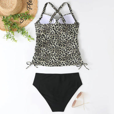 Maud l Gestreepte Tankini Set met Short l Vanero