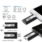 Bærbart USB Flashdrev Lager | Dobbelt USB-A & USB-C Tilslutning | Filbackup & Dataoverførsel Til Daglig Brug | Vanero