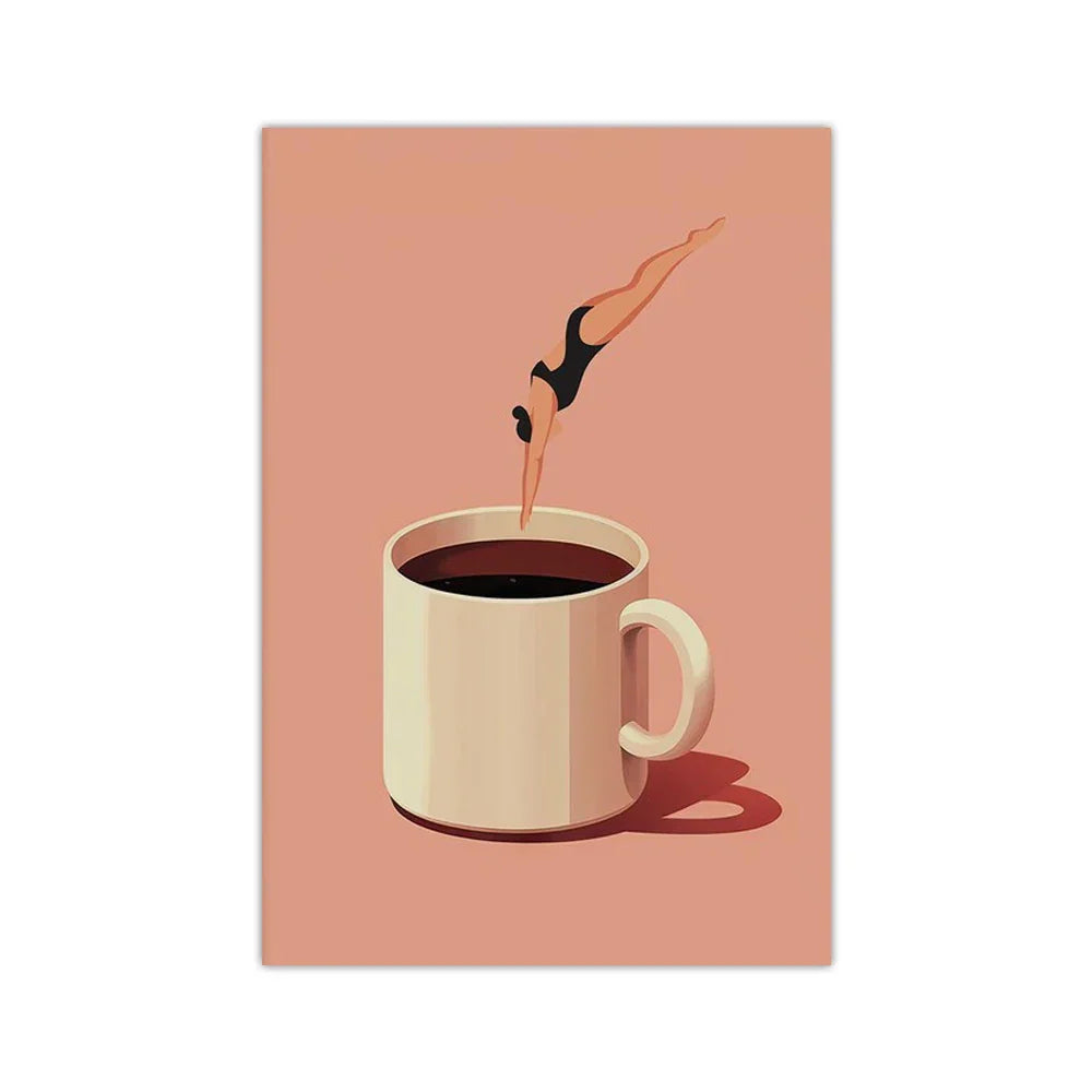 MugDive | Fantasifulde Kunstplakater Inspireret af Kaffe | Vanero