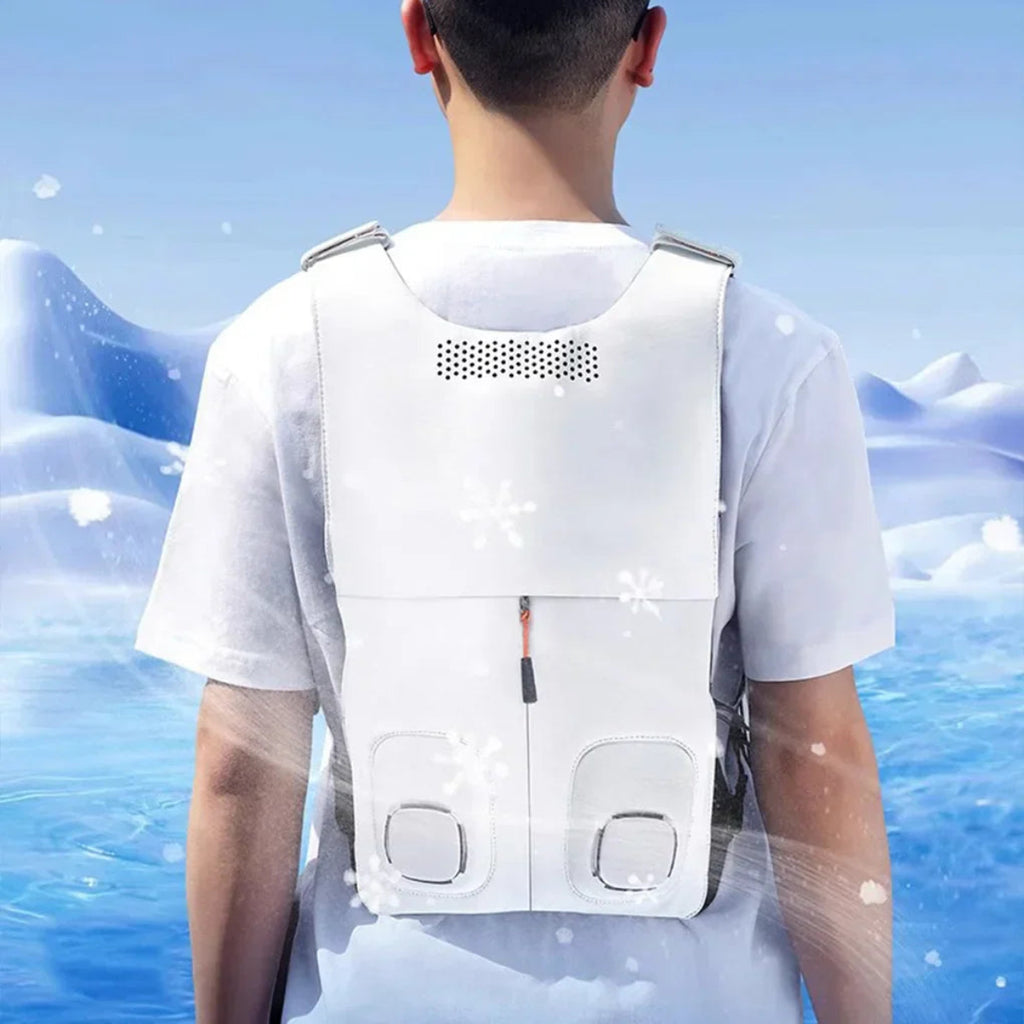 Kølevest Med Dobbelt Ventilator | USB-Drevet Ventilationssystem | Justerbar Til Udendørs Arbejde & Sommeraktiviteter | Vanero