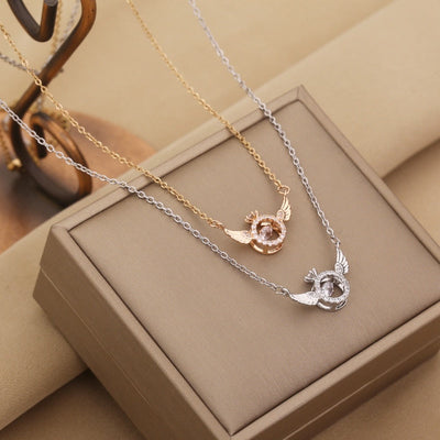 Jewelance | Elegant Halskæde Med Englevinger | Vanero