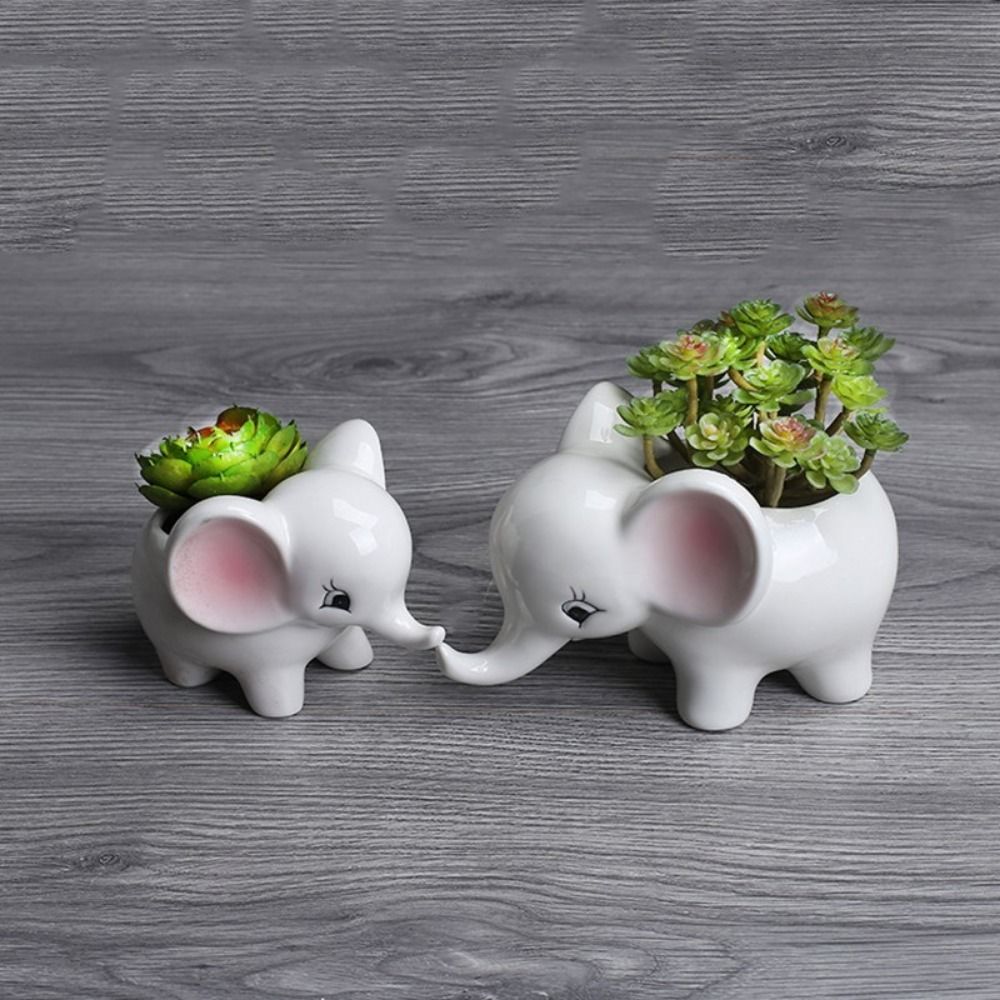 ElephantElegance Skulptural Planter | Moderne Dekorativt Elefantinspireret Design | Vanero