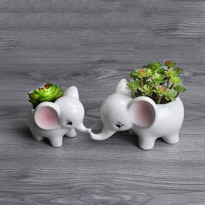 ElephantElegance Skulptural Planter | Moderne Dekorativt Elefantinspireret Design | Vanero