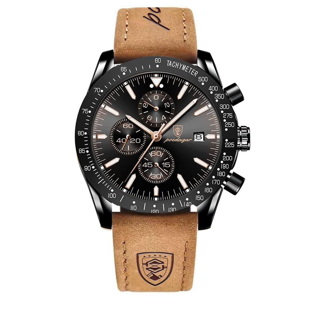 Herreur Quartz Urværk | Chronograph Urskive & Datovisning | Hverdagsbrug & Businessbeklædning | Vanero