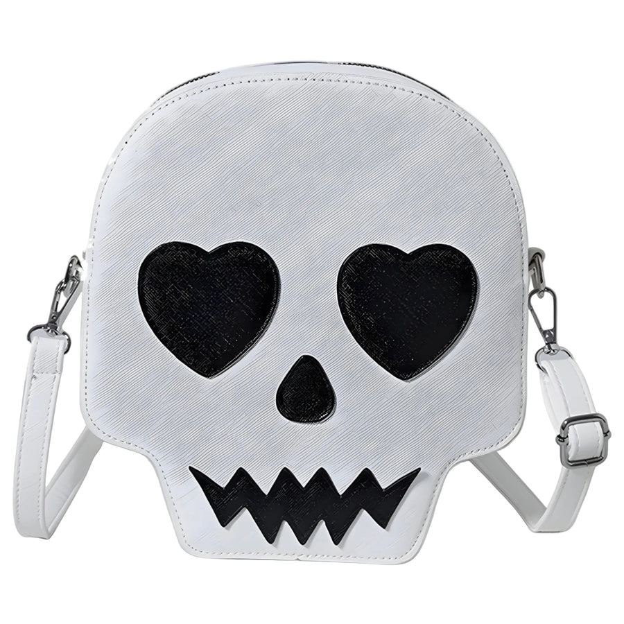 Spøgelse Crossbody Taske i PU | Justerbar Skulderrem | Halloween-Inspireret Håndtaske Til Casual & Kostumebrug | Vanero