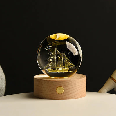 MagicGlow | USB Natbordslampe Kugle med Blødt Stemningslys | Vanero