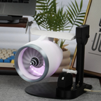 Luftfugter | Turbo Ventilator Luftfugter Med RGB-Lys Og Genopladelig Mulighed | Bordmodel Til Indendørs Brug | Vanero