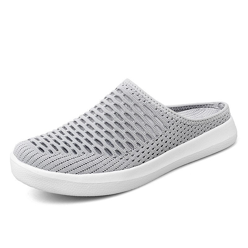 Dame Strikkede Sommersandaler | Slip-On Sandaler Med Åben Tå Og Kilesål | Hverdagsbrug | Vanero