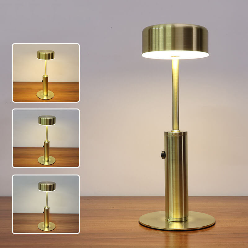 Retro Cylinderformet LED Bordlampe | Genopladelig Natlampe med Varmt Lys | Vanero