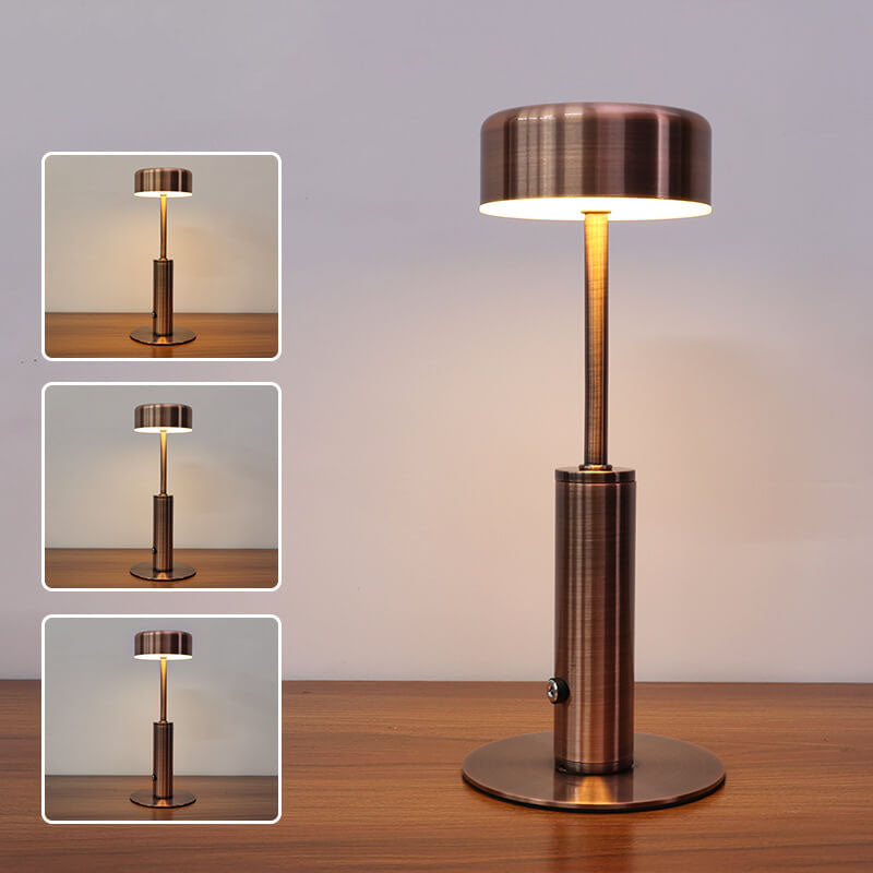 Retro Cylinderformet LED Bordlampe | Genopladelig Natlampe med Varmt Lys | Vanero