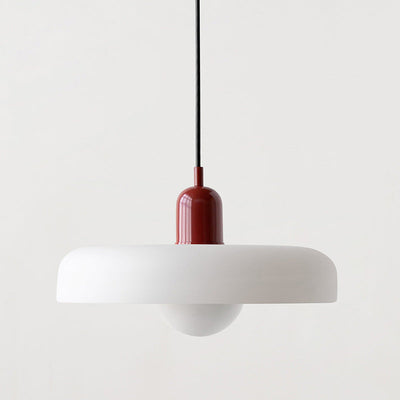Bauhaus l Pendellampe af Farvet Glas l Vanero