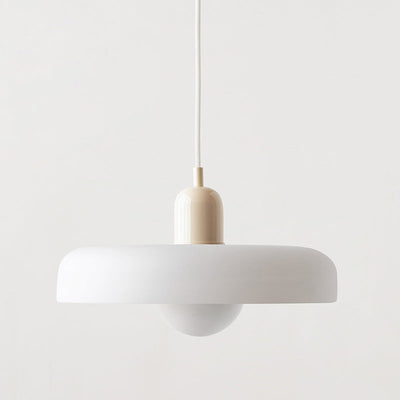 Bauhaus l Pendellampe af Farvet Glas l Vanero