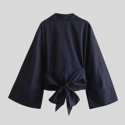 Sonia l Stilfuld Tops bluse med bælte l Vanero