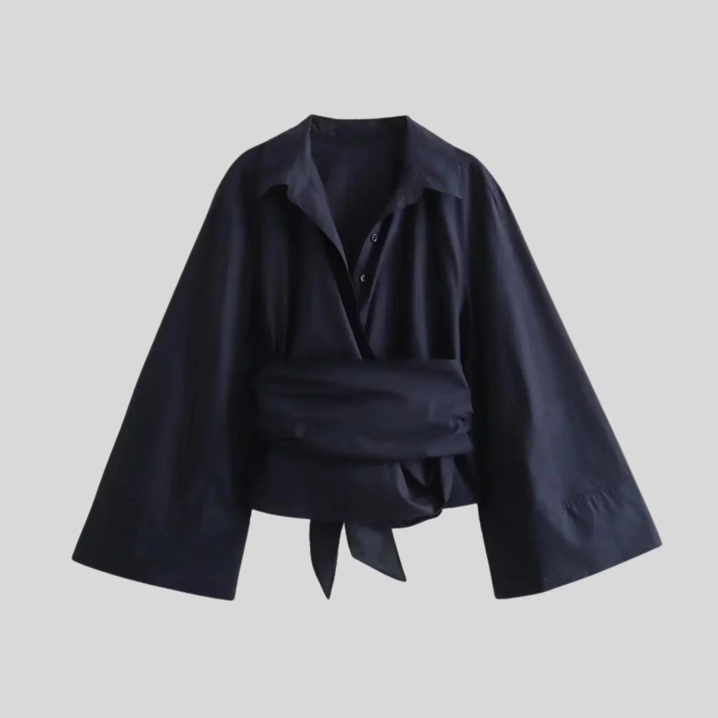 Sonia l Stilfuld Tops bluse med bælte l Vanero