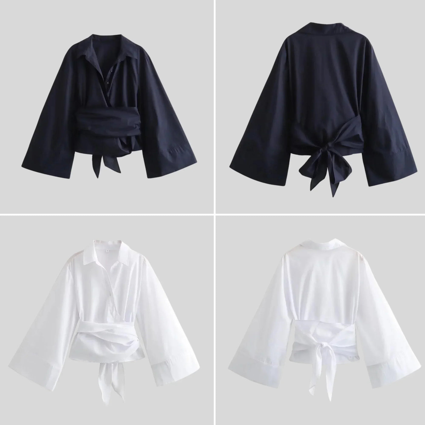 Sonia l Stilfuld Tops bluse med bælte l Vanero