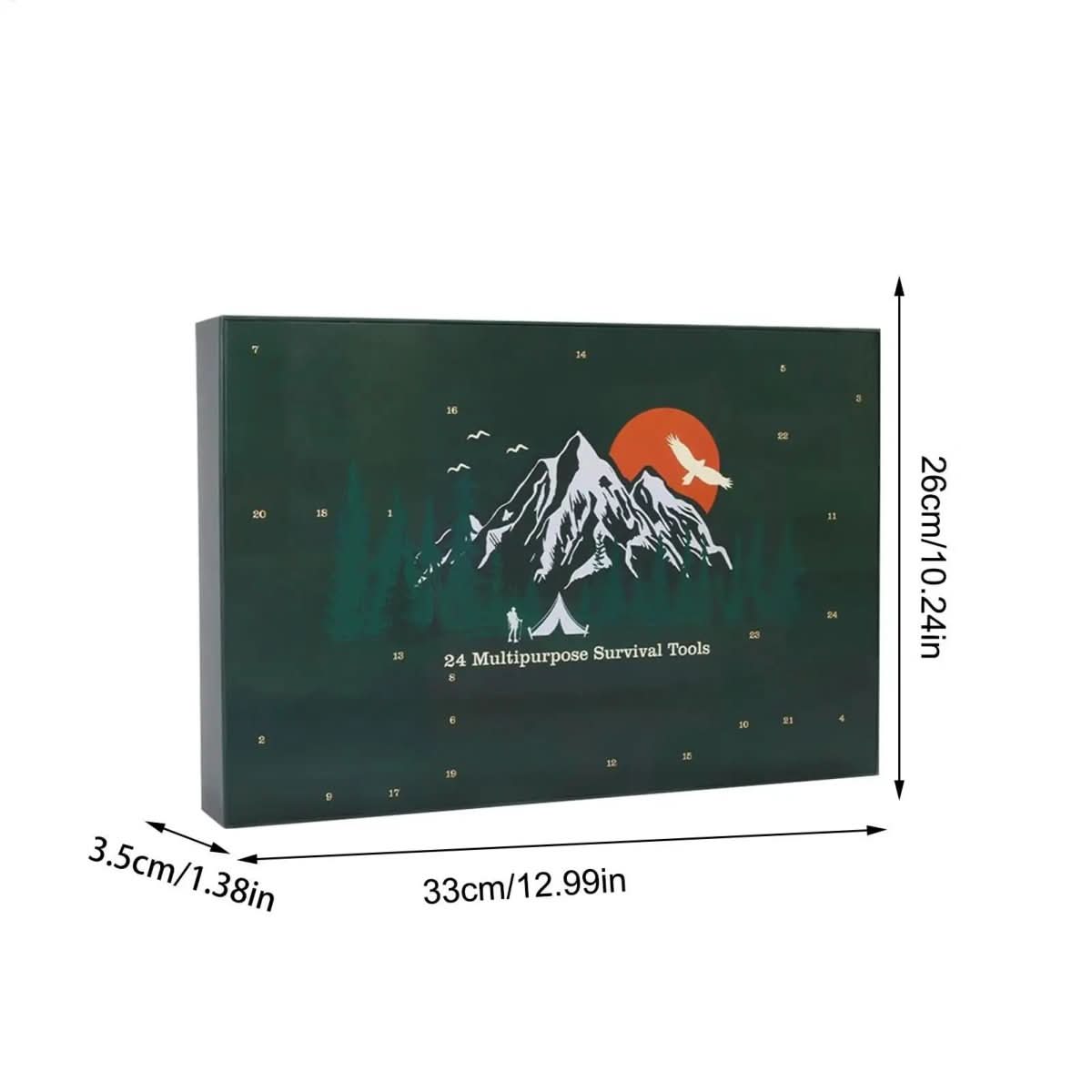 Adventuregear Adventskalender 2025 - 24 Udendørs-Værktøjer | Praktisk Gave Til Eventyrere & Naturvenner | Vaner