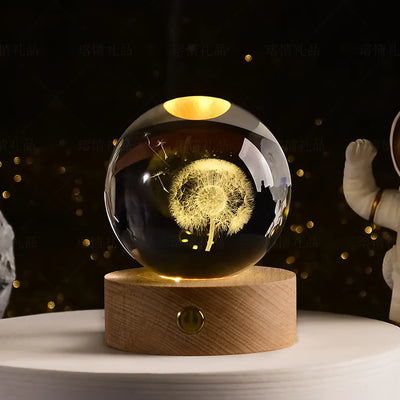 MagicGlow | USB Natbordslampe Kugle med Blødt Stemningslys | Vanero