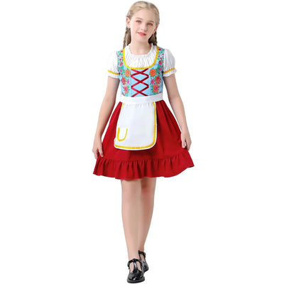 Børn Oktoberfest Kostume | Traditionelt Bayern Dirndl kjole | Vanero