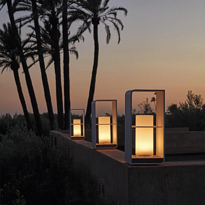 SunLuxe Solterrasselampe | Vandtæt LED Udendørslampe med Skumringssensor | Vanero