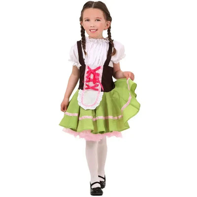 Børn Oktoberfest Kostume | Traditionelt Bayern Dirndl kjole | Vanero