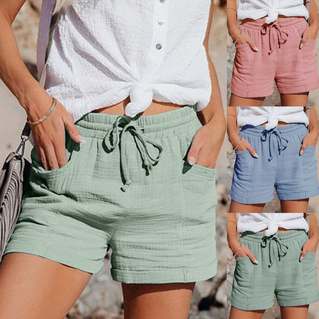 Dame Shorts Bomuldsmateriale | Regular Fit Sommer Shorts | Dybe Lommer Til Hverdag & Feriebrug | Vanero