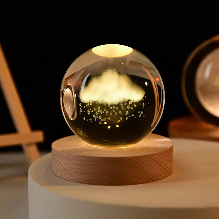 MagicGlow | USB Natbordslampe Kugle med Blødt Stemningslys | Vanero
