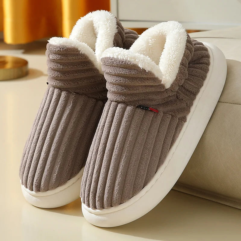 Unisex Fleece Hjemmesko | Bløde Flannel Slip-On Sutsko | Skridsikkert Indendørs Vinterfodtøj | Vanero