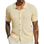 Herreskjorte 100% Bomuld | Relaxed Fit Strandskjorte | Let Design til Sommerbrug & Afslappede Anledninger | Vanero