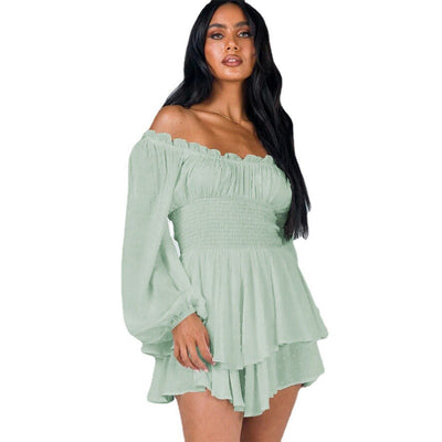 Abby l fortryllende off-the-shoulder flæsekjole l Vanero