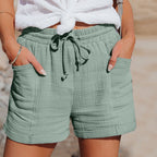 Dame Shorts Bomuldsmateriale | Regular Fit Sommer Shorts | Dybe Lommer Til Hverdag & Feriebrug | Vanero