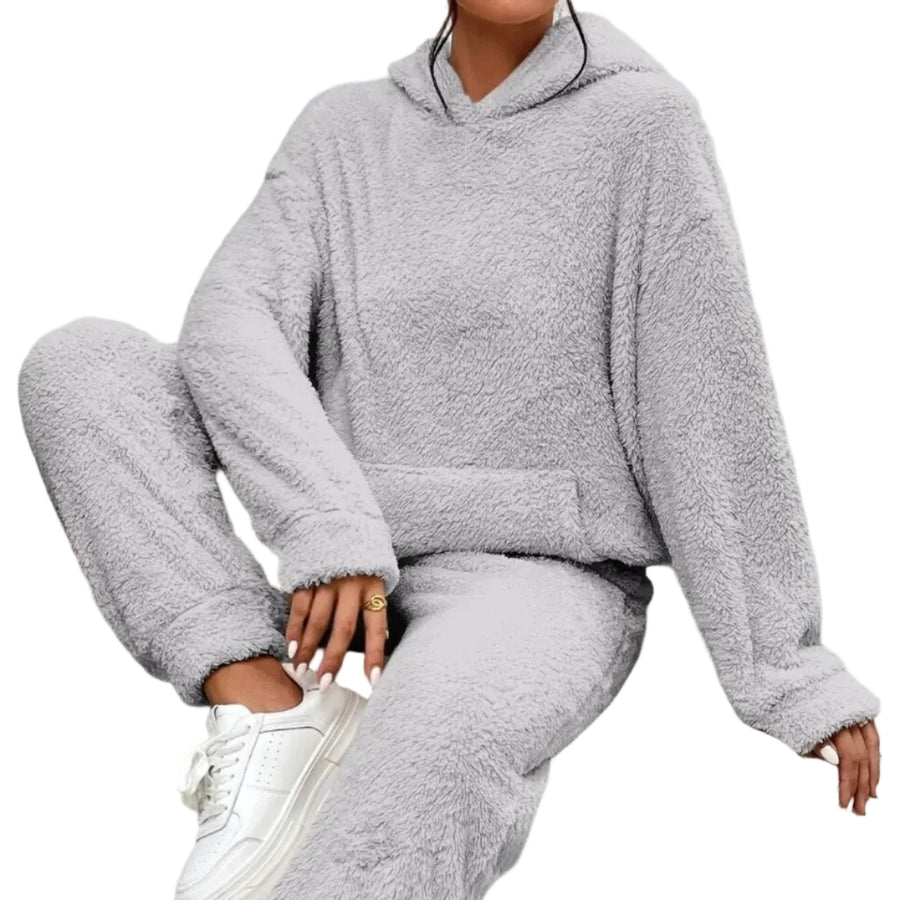 Dame Teddy Hjemmesæt Polyester | Hættetrøje & Bukser I Regular Fit | Til Hjemmebrug & Sæsonbrug | Vanero