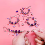 DIY Charm Armbåndssæt Sølvfarvede Komponenter | Justerbart Smykkefremstillingssæt | Perler & Charms Til Kreative Smykkeprojekter | Vanero
