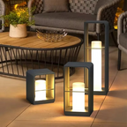 Solterrasselampe Vandtæt LED Design | Skumringssensor Til Udendørs Belysning | Have Altan Terrasse & Stemningslys | Vanero