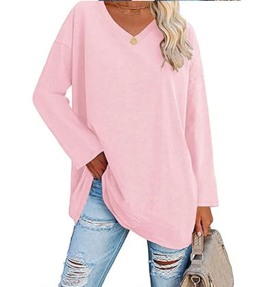 Oversized l V-Hals Langærmet Trøje | Vanero